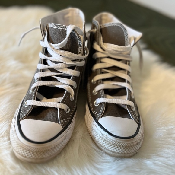 Converse All star chuck Taylor gray high tops woman’s size 7.5-Mens 5.5 - Picture 4 of 8
